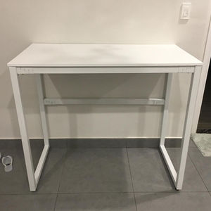 Escritorio Ergonómico Minimalista para Trabajar de Pie con Superficie de Madera y Estructura de Acero, 105 cm de Altura - Product Image 5