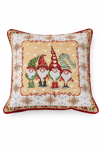 Coussin confortable Gnomesona festif en coton et polyester avec rembourrage en fibre 100% polyester, housse amovible lavable - Product Image 3