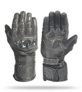 Guantes de moto de carreras de cuero de vaca de excelente calidad pantalla táctil gris Compatible con equipo de carreras de motos - Product Image 4