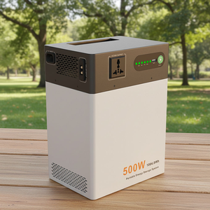 Générateur solaire extérieur 1004,8 Wh avec voyants lumineux, station <span class=keywords><strong>d</strong></span>'alimentation portable 500 W avec prises AC 110 V/220 V pour les voyages et les urgences à domicile - Product Image 1