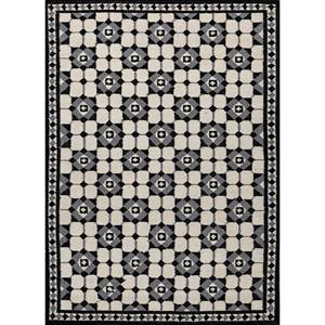 Alfombras de Lana Tejidas Planas Alhambra Ivory, Alfombras Geométricas Hechas a Mano de Yute para el Hogar, Alfombra Rectangular para Pasillo, Lateral de Cama - Modelo - Product Image 1