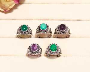 Superbe sertissage de lunette ovale en malachite plaqué argent sterling 925 massif Baho fait à la main en gros lot en vrac - Product Image 4