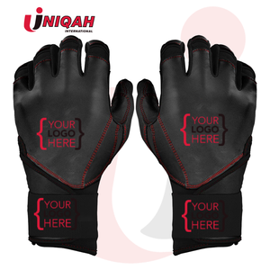 OEM ODM Full Elastic <b>Wrist</b> Wrap Durable Sheepskin <b>Leather</b> Glove New Design Softball Baseball Batting Gloves Manufacturer - Product Image 1