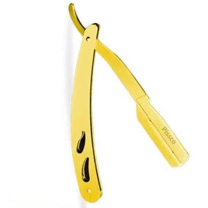 Navaja de barbero plegable de seguridad con mango, soporte para navaja de barbero recta - Product Image 4