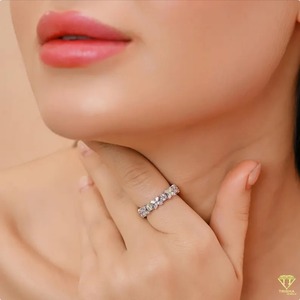 แหวนแต่งงานเต็มรูปแบบชั่วนิรันดร์สำหรับเจ้าสาวเพื่อสวมใส่ในโอกาสต่างๆและแฟชั่นในชีวิตประจำวัน - Product Image 2