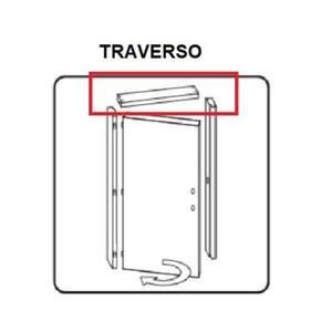 Cerniera scorrevole per porta Microtec Frassino Bianco Cm.210x90 - Product Image 1