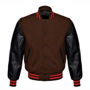 Veste universitaire de baseball universitaire durable OEM Logo personnalisé Bomber Sportswear Hiver Vêtements de mode d'extérieur Veste en gros pour hommes - Product Image 3