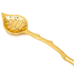 Gold Metal Leaf Cup Tea <b>Coffee</b> <b>Spoon</b> For Restaurant Hotel Wedding & Gifting in Bulk Price - Product Image 3
