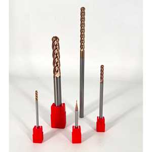 METALDUR 14*250 Molino de extremo de punta de bola de 4 flautas 55HRC TiCN recubierto para enrutador CNC Molino de extremo cuadrado con diámetro de vástago de 3.175mm - Product Image 1