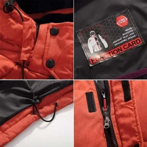 Parkas acolchadas de invierno a prueba de viento para hombre, chaqueta de plumón de pato blanco 90% para hombre, abrigo de nieve acolchado grueso y cálido de lujo con capucha - Product Image 6