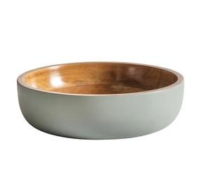 Bol de service à soupe et salade en bois émaillé bleu Design classique Les plus recherchés pour les mariages et les occasions spéciales Ustensiles inclus - Product Image 5