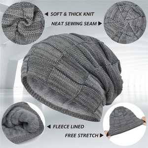 หมวกบีนนี่ขนสัตว์สำหรับทุกเพศหมวกถักสำหรับฤดูหนาวอากาศหนาววัสดุที่เป็นมิตรกับสิ่งแวดล้อม - Product Image 3