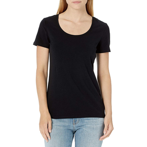 Camiseta de Algodón Ecológica Personalizada al por Mayor para Mujer, Servicio OEM, Diseño Personalizado, Tallas Grandes, Secado Rápido, Transpirable, Verano - Product Image 1