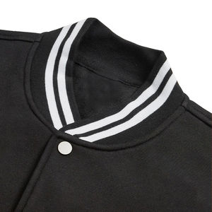 Chaqueta Universitaria Clásica Azul con Cuello Alto para Hombre, Chaqueta de Béisbol con Franja de Cuero Blanco, Chaqueta de Invierno para Hombre - Product Image 4