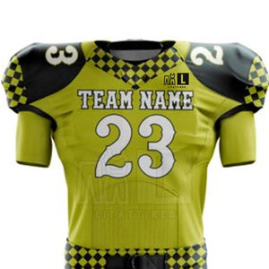 Uniformes de Fútbol Americano de Manga Corta Transpirables de Diseño Personalizado de Alta Calidad, 100% Poliéster que Absorbe la Humedad - Product Image 3
