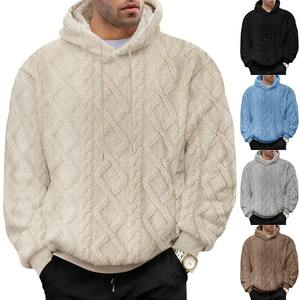 2025 printemps automne nouveau sweat à capuche décontracté hommes Double face Jacquard velours pull à capuche sweat veste vêtements de sport à la mode - Product Image 6