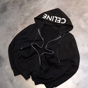 Vente chaude Automne sweat à capuche à manches longues pour homme en couleur unie avec couleur et tailles personnalisées - Product Image 5