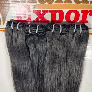 Extensiones de trama de cabello Remy indio de la mejor calidad, paquete recto de cabello humano puro sin procesar de primera calidad para Volumen de longitud instantánea - Product Image 4