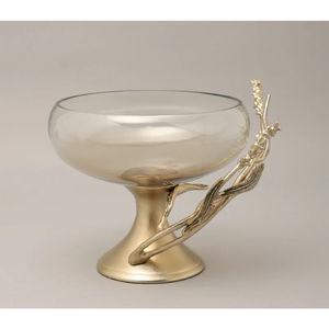 Frutero de Vidrio con Base Floral en Oferta, Decoración de Hogar de Lujo, Centro de Mesa para Bodas, Vajilla para Servir Comida - Product Image 4