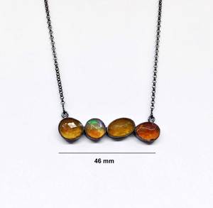 Usure quotidienne Collier à longue chaîne en argent sterling 925 léger à bas quantité minimale de commande fournisseur en gros d'opale - Product Image 2