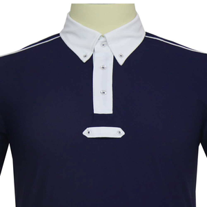 Camiseta Polo Azul Oscuro de Manga Corta para Hombre con Logotipo Personalizado |   Mezcla de algodón suave |   Ropa Casual y de Golf - Product Image 4