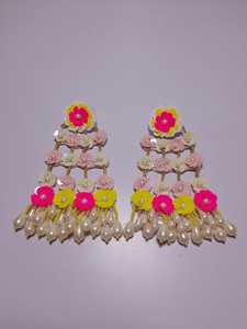 งานฝีมือปักคลาสสิกการออกแบบล่าสุดเม็ดลูกปัดไข่มุกต่างหูรูปทรงสำหรับการแต่งงานการหมั้นและการเย็บปักถักร้อยปักครอสติช - Product Image 5