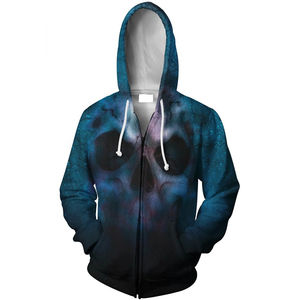 เสื้อฮู้ดแขนยาวผ้าโพลีเอสเตอร์พิมพ์ซับลิเมชันแห้งเร็วกำหนดได้เองแฟชั่น100% - Product Image 2