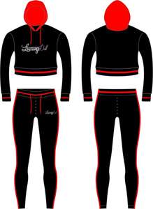 Conjunto Deportivo de Chándal para Mujer, Diseño Personalizado con Logotipo 2023, de Algodón y Felpa, Transpirable, Color Negro - Product Image 6