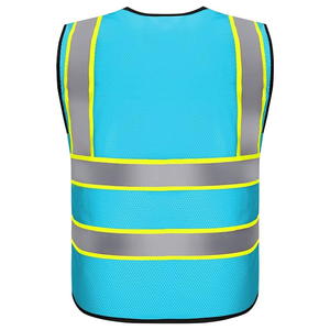 Vêtements de travail réfléchissants personnalisés gilet de sécurité pour hommes maille légère haute visibilité uniforme extérieur route entrepôt - Product Image 2