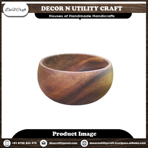 Bol de service vintage en bois de Sheesham, écologique, fait main, durable et personnalisable pour fruits et salades - Décoration polyvalente, cadeau de cuisine - Product Image 4