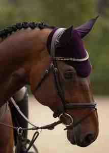 Bonnet d'oreille en crochet personnalisé avec logo, bonnet d'oreille de cheval léger et respirant, voile anti-mouches, matériau lavable pour les commandes OEM ODM - Product Image 2