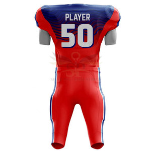 Uniforme de football américain de conception personnalisée le plus vendu en uniforme de football américain de 100% polyester - Product Image 2