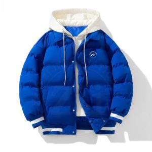 Veste matelassée décontractée pour homme, hiver, fermeture éclair Fox, imperméable, respirante, coupe-vent, grande taille, rembourrage polyester, haute qualité - Product Image 1