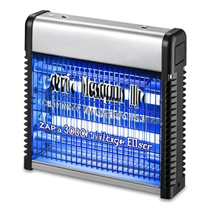 Matamosquitos Eléctrico ZAP con Descarga de 3000V, Plateado y Negro, EI 12 - Product Image 2