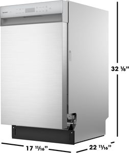 READY TO SHIP 18-Inch Built-In Dishwasher, Stainless Steel, 47 dB, Third Rack, 8 Place <b>Settings</b>, 6 Wash Cycles. - Product Image 4