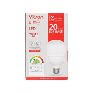 Vitson หลอดไฟ LED T-bulb สีขาว E26 (T80 20W 65K-22) สำหรับใช้ในสำนักงานความพึงพอใจของผู้บริโภคห้าปีสินค้าที่ดีจากโลก - Product Image 1