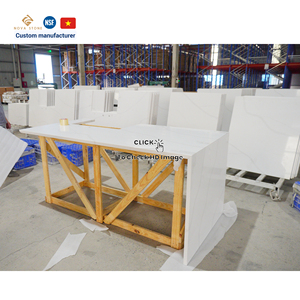 หินควอตซ์เทียมสำหรับวิลล่าที่อยู่อาศัยทนทานต่อแรงกระแทกเข้ากันได้กับเคาน์เตอร์บนเกาะห้องครัว - Product Image 5