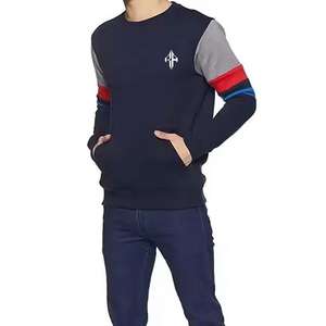 Top New Trending Sudadera de hombre de alta calidad 100% algodón Patrón sólido Logotipo propio Alto O, Cuello por ATLANTIC - Product Image 1