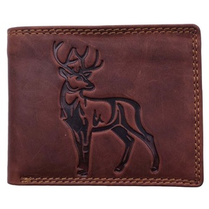 Cartera de cuero personalizada Ultra fuerte costura hecha a mano Rfid bloqueo Cartera de cuero genuino para los hombres al precio más bajo - Product Image 1