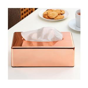 Ensemble de quatre boîtes à mouchoirs en métal couleur or boîte à serviettes de taille et de forme personnalisées pour l'hôtel et le restaurant - Product Image 5