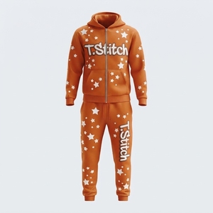 Ensemble sweat-shirt et pantalon léger et respirant, style streetwear, tenue de sport tendance, vêtements d'hiver unisexes, prix abordable, service OEM. - Product Image 5