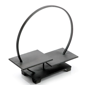 2 ชั้นโลหะเค้กขาตั้งสีดําออกแบบใหม่งานแต่งงานตกแต่งเรซิ่นอีพ็อกซี่แม่พิมพ์โลหะเค้กถาดเสิร์ฟ - Product Image 2