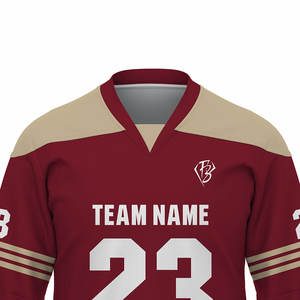 ชุดกีฬาคอกลมสำหรับผู้ชายและเยาวชนเสื้อฮ็อกกี้น้ำแข็งพร้อมผ้าลูกไม้สีขาว - Product Image 3