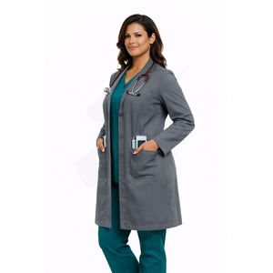 Bata de Laboratorio Médica para Hospital, Uniforme Profesional, Ropa de Trabajo de Lona, Proveedor Personalizado - Product Image 3