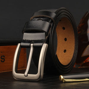 Cinturón de Cuero Genuino Alargado para Hombre, 100% Puro, Cinturón Casual para Jeans, Hebilla de Aleación Sólida, Ecológico y Duradero - Product Image 5