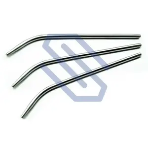 Cannule d'aspiration dentaire en acier inoxydable pour instruments d'implants, tube de 19 cm, diamètres 2 mm, 3 mm, 4 mm, certifié CE - Product Image 1