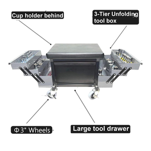 Caja de Herramientas Expandible con Ruedas, Capacidad de Peso de 136 kg (300 lb), Personalizable, Modelo 20 08 0040D de ITA Tools - Product Image 3