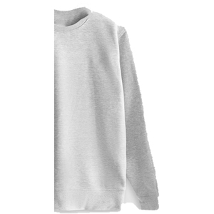 Sudadera Ecológica de Invierno para Mujer, Cuello Redondo, Bordada, Transpirable, de Forro Polar, 340g, Gris, Cortavientos, Poliéster/Algodón - Product Image 5
