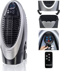 Nuevo Enfriador Evaporativo Portátil de 300 CFM con Control Remoto, Humidificador, Tanque Desmontable y Filtro de Polvo de Carbón para Enfriamiento Interior - Product Image 1