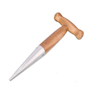 Herramienta de jardín Dibber, Dibber cónico de semillas y regla espaciadora de semillas de madera con agujeros, Dibber de jardín, Dibbler de mano para jardinería - Product Image 2